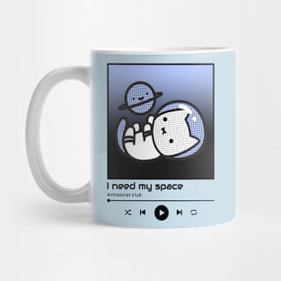 I Need My Space - Cat Music Mug